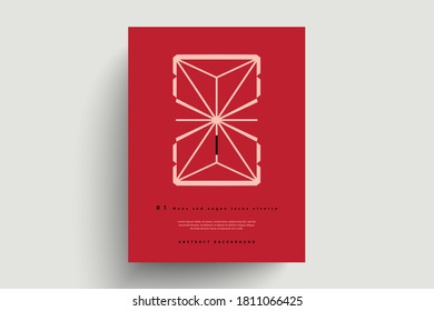 Stylish business vector presentation of art poster with illustration. Flyer design content background. Design layout template.