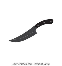 Stylish butcher kitchen knife vector illustration 