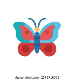 Stylish butterfly icon designed for graphic design purposes.