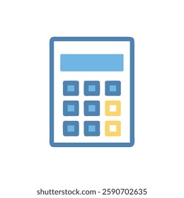 Stylish Calculator with Numbers Icon for Learning
