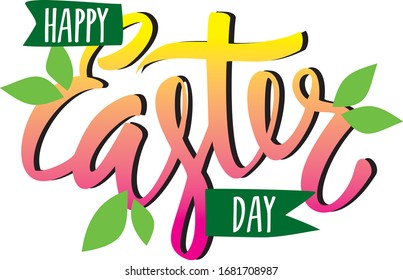 Stylish calligraphy of Easter Day. Can be used as greeting card design.