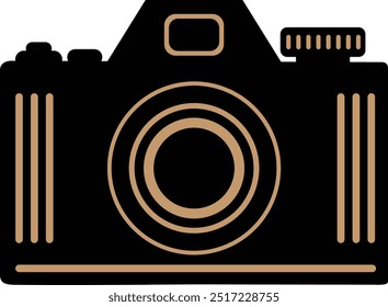 Câmera elegante colorido vetor e design ilustrador