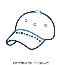 Stylish cap or hat icon