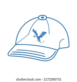 Stylish cap or hat icon