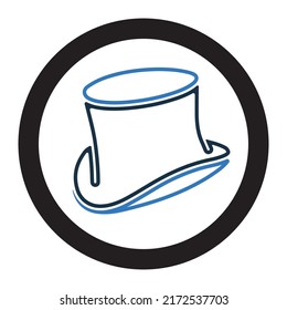 Icono de gorro o sombrero elegante