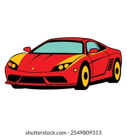 Stylish Car Illustration. Modern and Classic Vehicle Vector Design