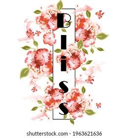 A stylish card for congratulations or invitations. Wedding or engagement. Decorated with stylish bouquets and  inscriptions. Fashion postcard design