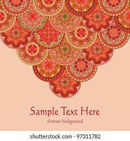 stylish card with retro colored circles