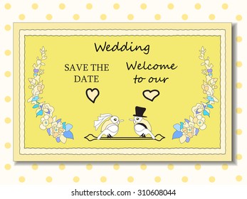 Stylish cards with decorative elements and flowers. Can be used for wedding invitations, birthday cards. Vintage design