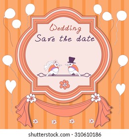 Stylish cards with decorative elements and flowers. Can be used for wedding invitations, birthday cards. Vintage design