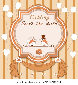 Stylish cards with decorative elements and flowers. Can be used for wedding invitations, birthday cards. Vintage design