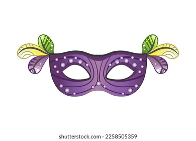 Stylish carnival mask on white background