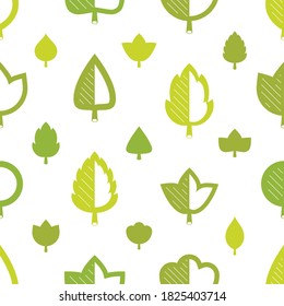 La caricatura estilizada deja un patrón vectorial sin fisuras, un papel pintado inagotable o una muestra textil con un tema de la vida de primavera verde y floral.