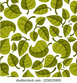 La caricatura estilizada deja un patrón vectorial sin fisuras, un papel pintado inagotable o una muestra textil con un tema de la vida de primavera verde y floral.