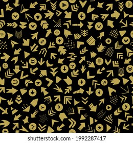 Stylish cartoon-style arrow icon pattern