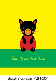 stylish cat card