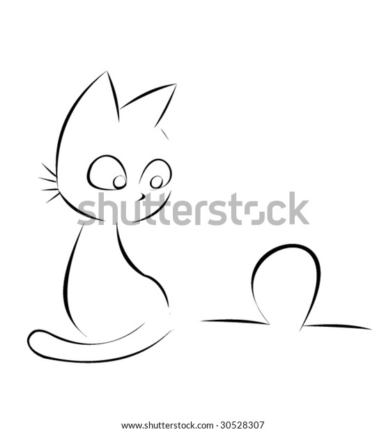 Stylish Cat Cartoon 1 Stock Vector (Royalty Free) 30528307