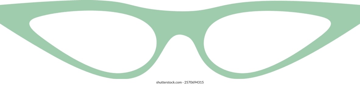 Stylish cat eye glasses with a pastel green frame add a touch of elegance and sophistication, perfect for fashion forward individuals seeking a timeless accessory