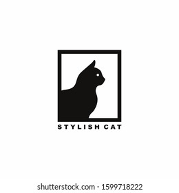 Stylish Cat Logo minimalist templates