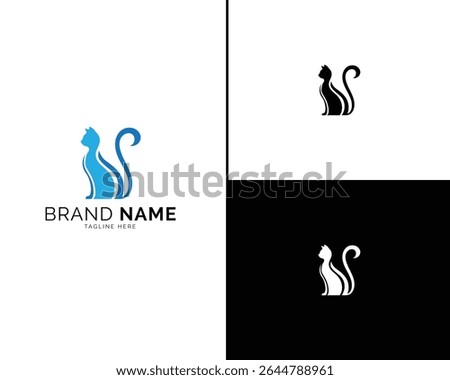 Stylish Cat Logo Set in Three Elegant Color Options. Modern, Minimalist Design Perfect for Brand Identity, Pet Shops, Fashion Brands, and Elegant Lifestyle Product Logos.

