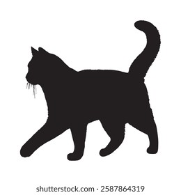 Stylish Cat Silhouette - Perfect Cat Vector for T-Shirts
