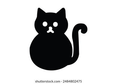 Stylish Cat Silhouette Vector Icon Collection