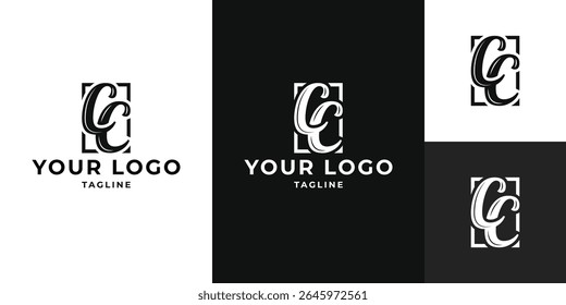 Stylish CC letter monogram logo design