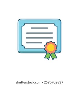 Stylish Certificate Icon for Recognition