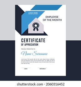 Stylish certificate template awards diploma background