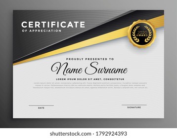 stylish certificate template for multipurpose use