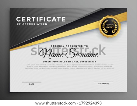 stylish certificate template for multipurpose use