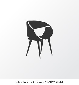 Stylish chair icon symbol. Premium quality isolated modern armchair element in trendy style.