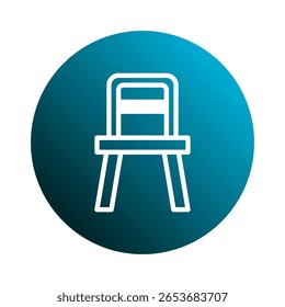 Stylish chair vector icon design presenting a minimalist approach with a modern and simple style graphic