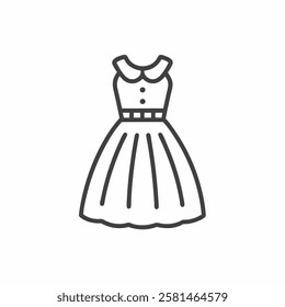 Stylish and charming vector illustration of a classic dress with buttons for a delightful fashion design concept