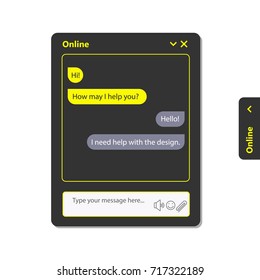 Stylish chat window illustration