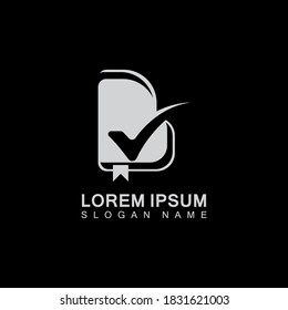 Stylish check mark B icon vector concept symbol logo