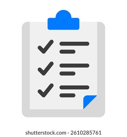 Stylish checklist icon ideal for productivity apps and task management systems.
