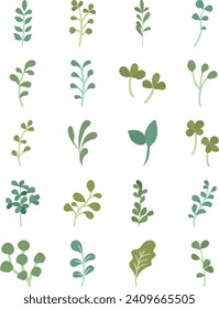 Stylish and chic icons with an herb and leaf theme.