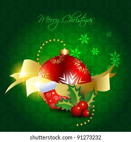 stylish christmas ball vector design
