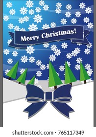 Stylish Christmas card in flat style