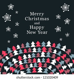 Stylish Christmas card. Vector illustration