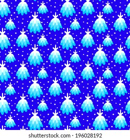 Stylish Christmas seamless pattern with trees vector