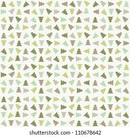 Stylish christmas tree pattern. Vector illustration