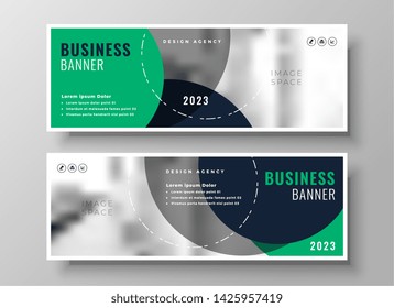 stylish circular business banner design