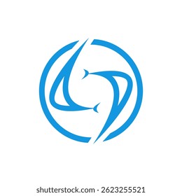 Stylish Circular Flow Logo with Abstract Shapes - Creative and Unique Icon