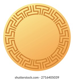 Elegante marco circular con intrincados patrones geométricos. perfecto para proyectos de diseño y decoración.