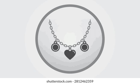 Stylish circular jewelry emblem suitable for luxury accessory brands and online stores.