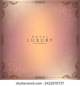 Stylish classic floral frame beautiful elegant background vector