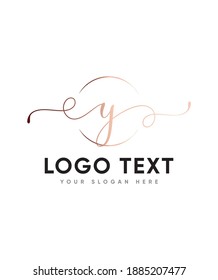 A stylish, clean, thin, and smooth letter type Y logo template, Vector logo for business and company identity 