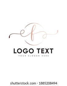A stylish, clean, thin, and smooth letter type F logo template, Vector logo for business and company identity 